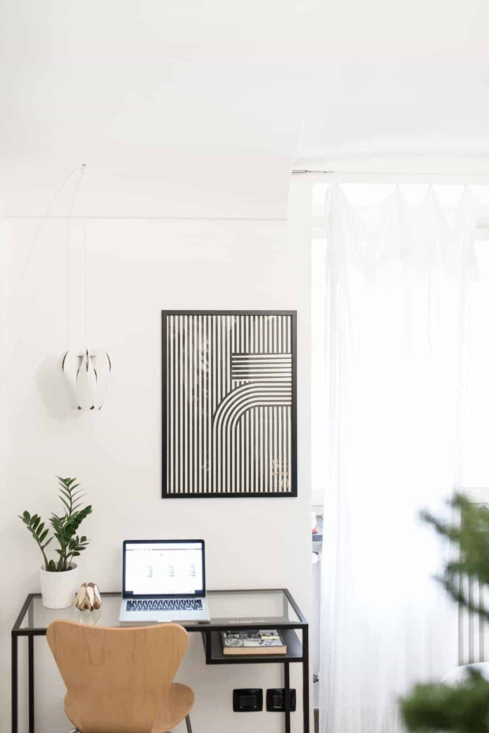 design workspace blossom lamp and artel poster