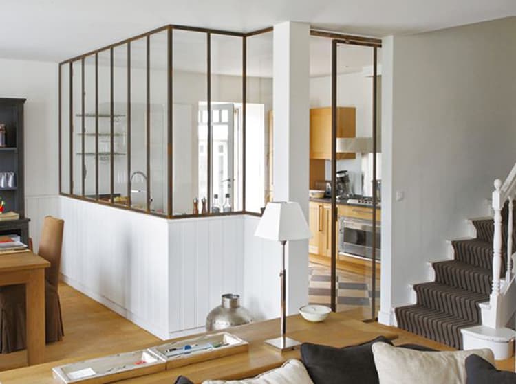 Glass Wall Between Kitchen And Living Room Unprogetto Progettazione E Arredamento Di Interni