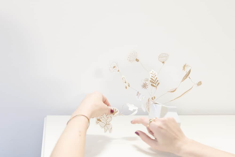 Bouquet transportable idea regalo di carta