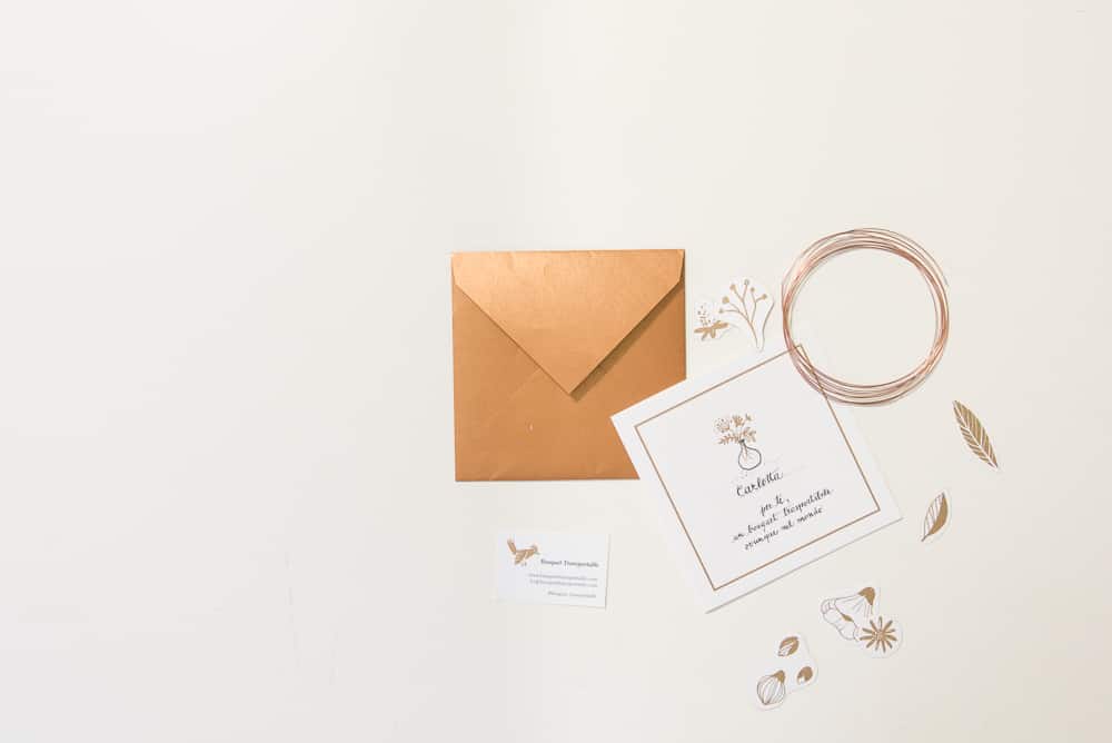 Bouquet transportable idea regalo di carta