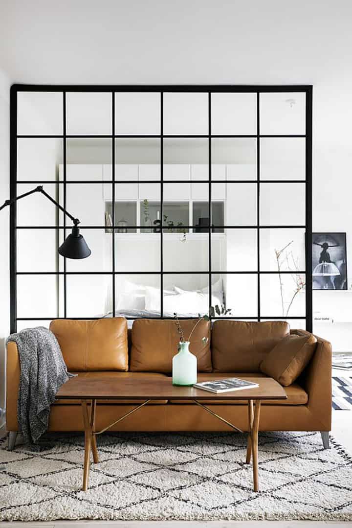 concrete and leather - industrial style - interior trend