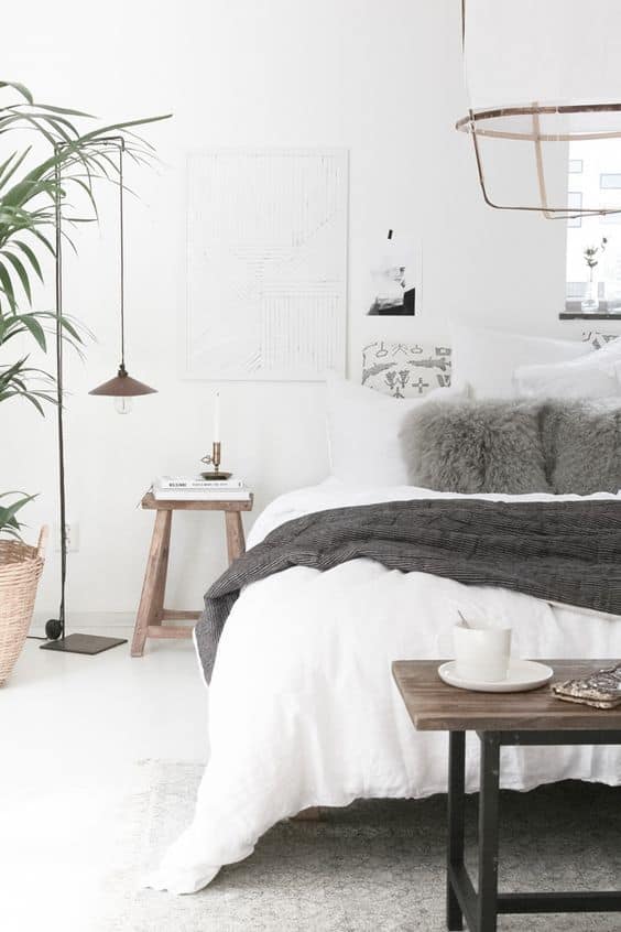 camera da letto bianca total white interior design inspiration