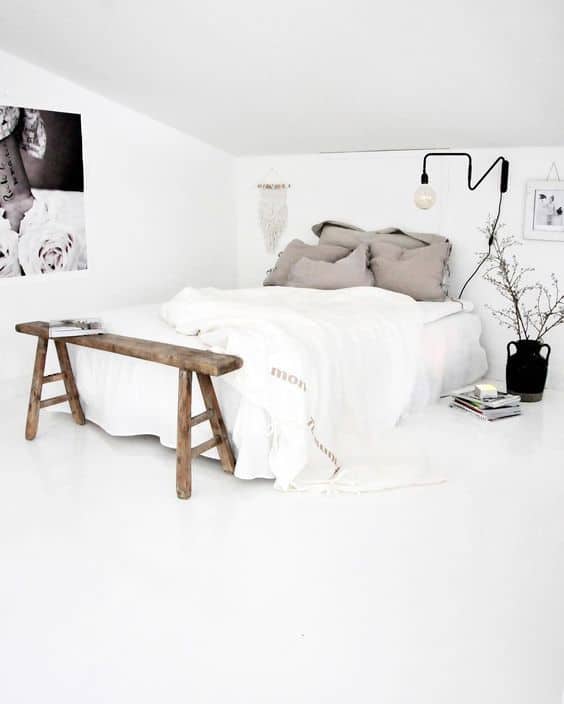 camera da letto bianca total white interior design inspiration