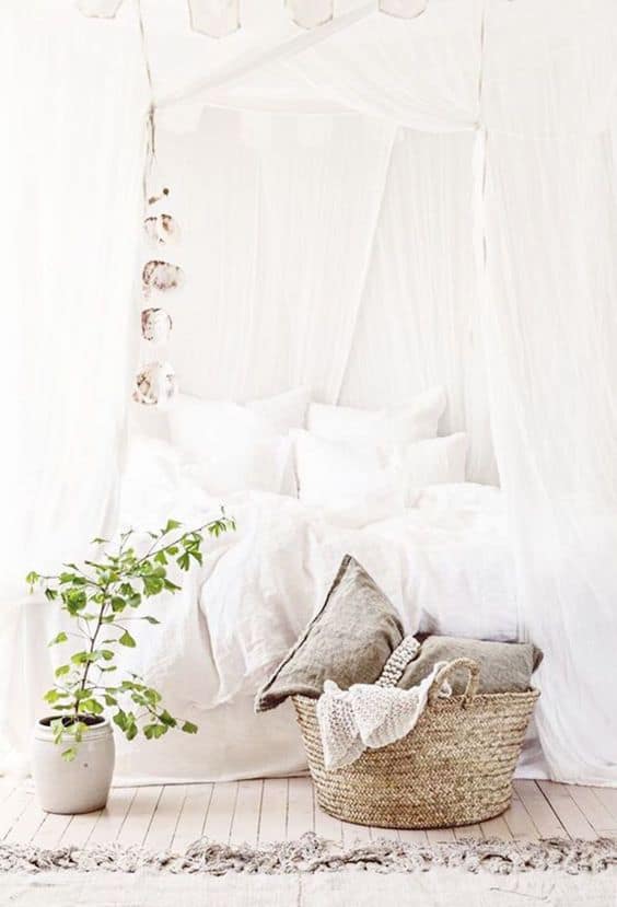camera da letto bianca total white interior design inspiration