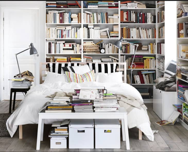 storia billy ikea libreria styling