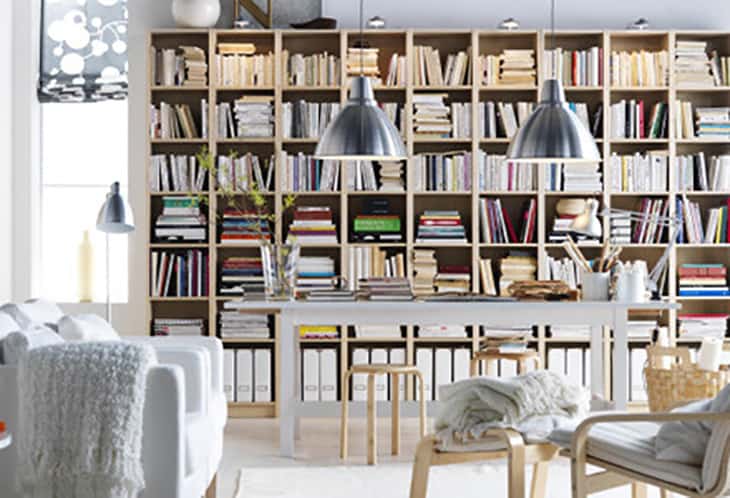 storia billy ikea libreria styling