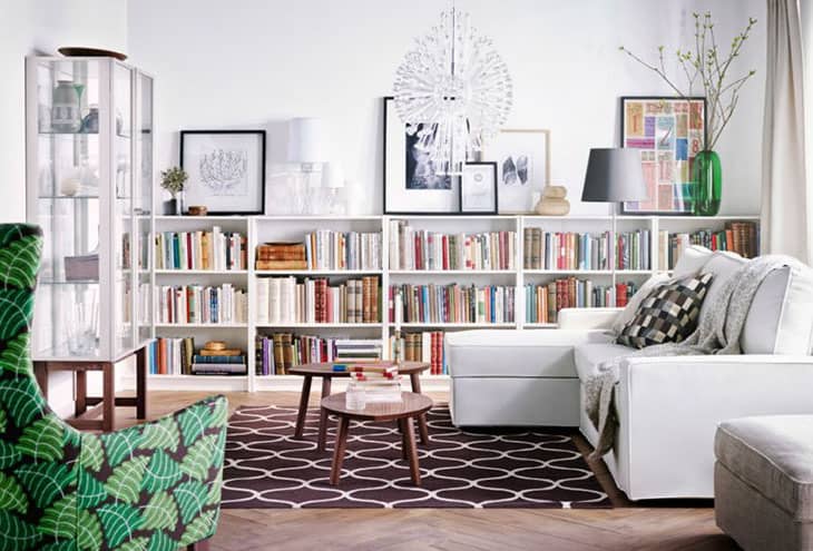 storia billy ikea libreria styling