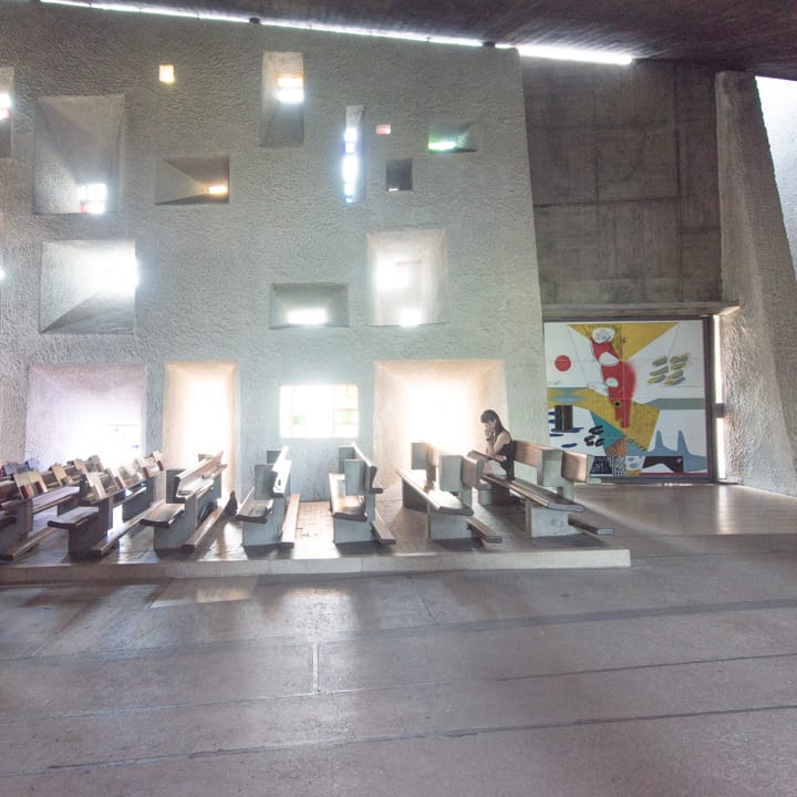 Le Corbusier church Ronchamp Notre Dame du Haut interior