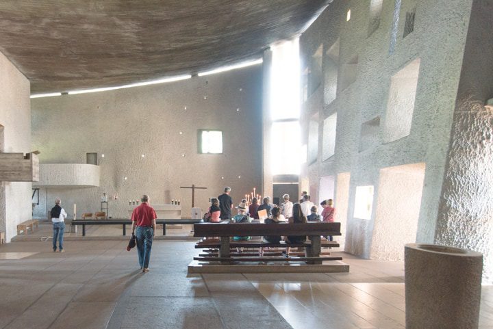 Le Corbusier church Ronchamp Notre Dame du Haut interior