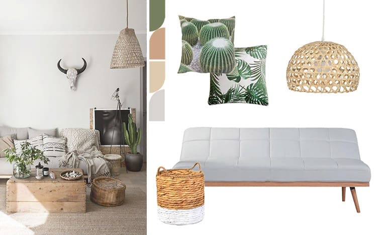 living room style natural palette