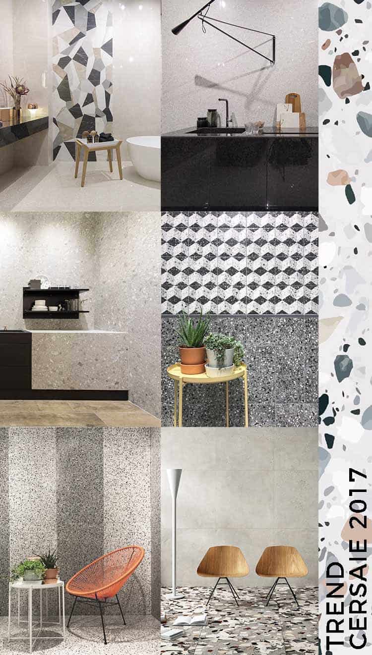 piastrelle effetto terrazzo Trend Cersaie 2017 interior ceramica