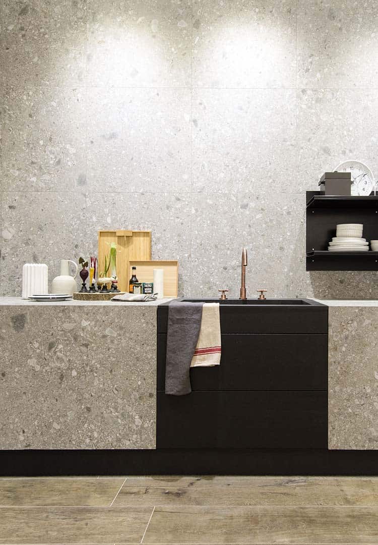 piastrelle effetto terrazzo Trend Cersaie 2017 interior ceramica Marazzi Ceppo di Grè