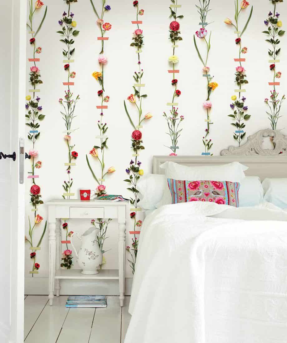 botanical wallpaper interior trend 2018