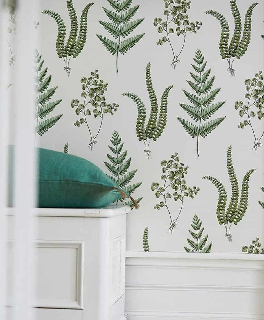 botanical wallpaper interior trend 2018