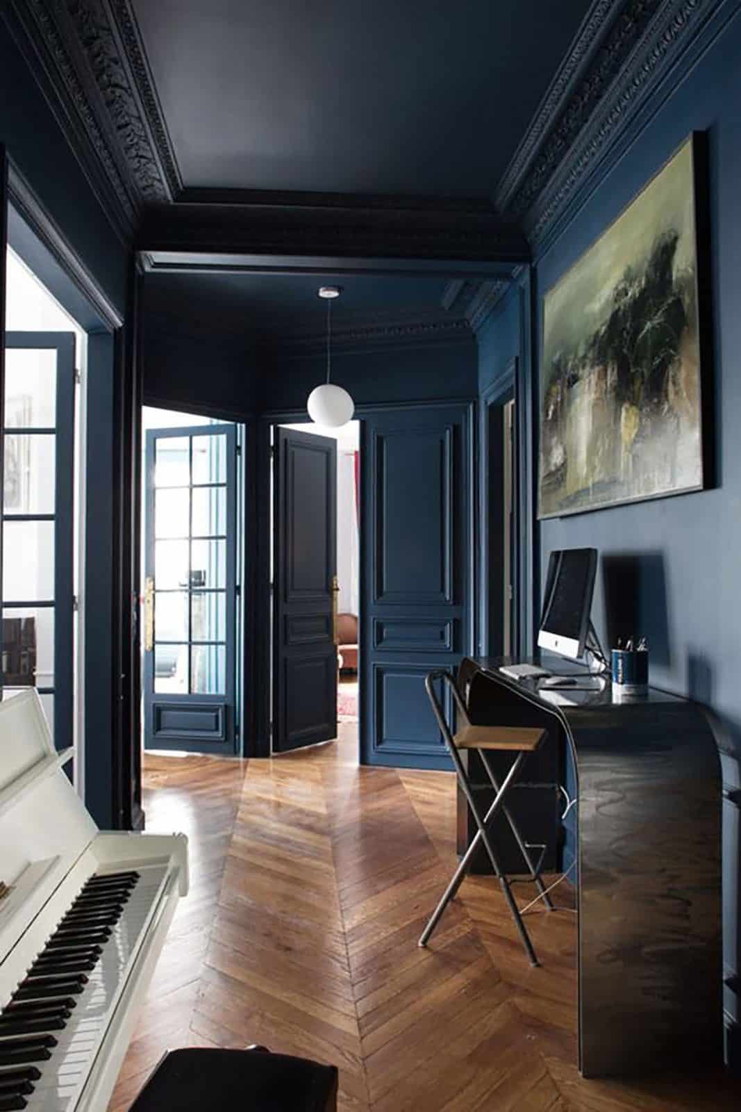 blue interiors blue living room midnight blue