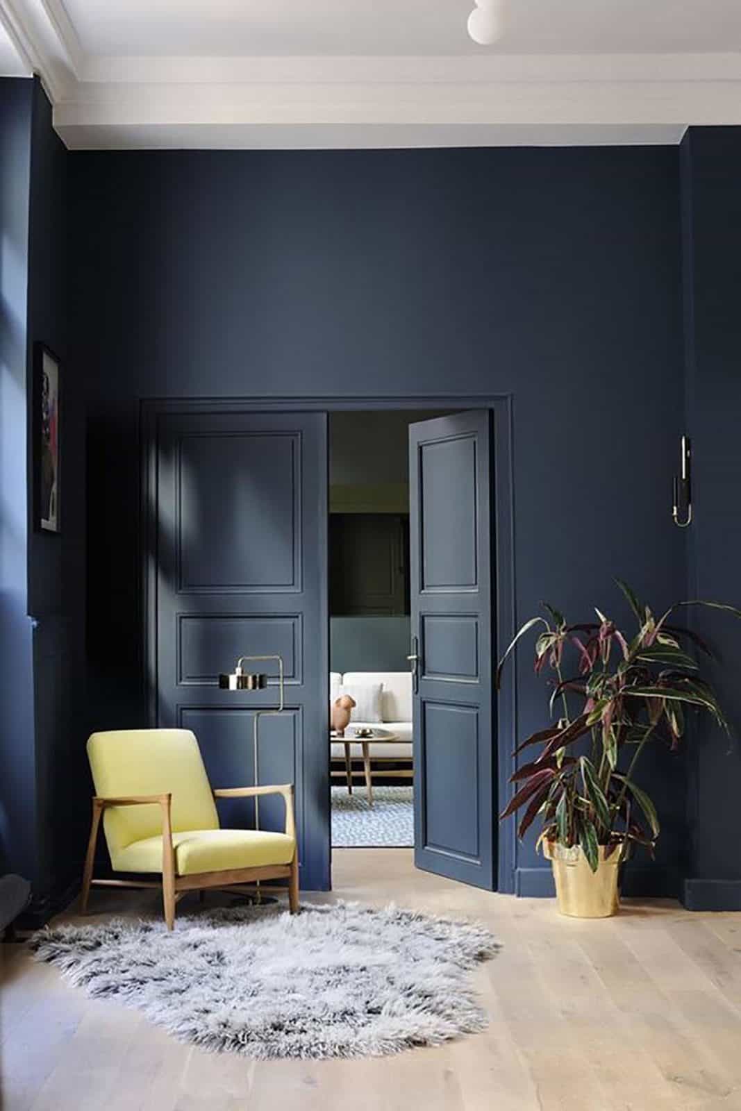 blue interiors blue living room midnight blue