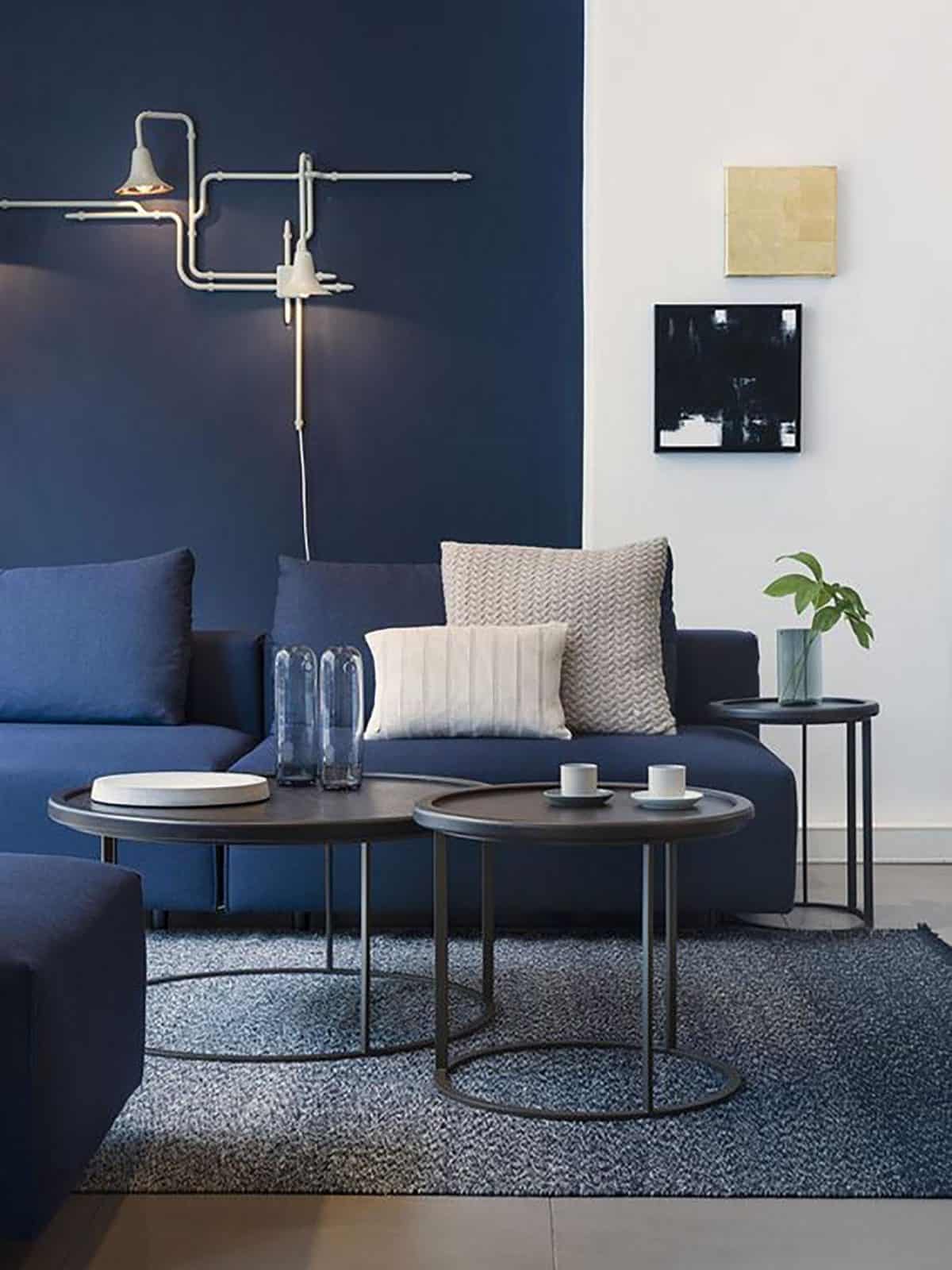 blue interiors blue living room midnight blue