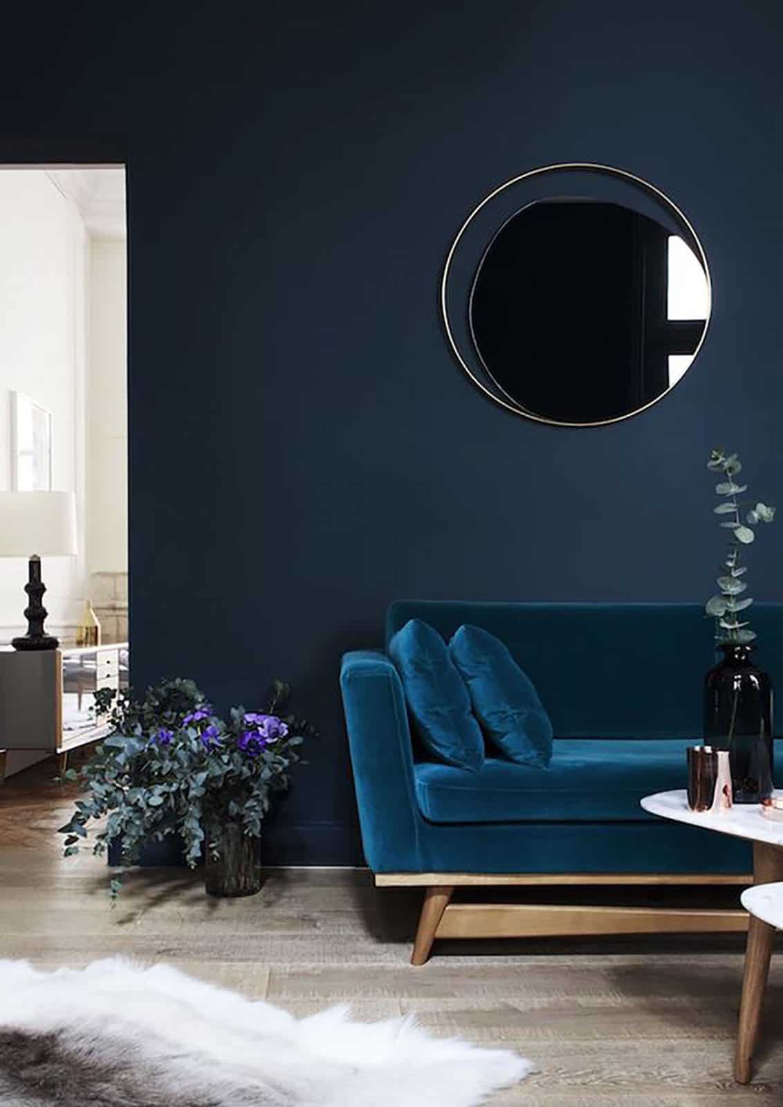 blue interiors blue living room midnight blue