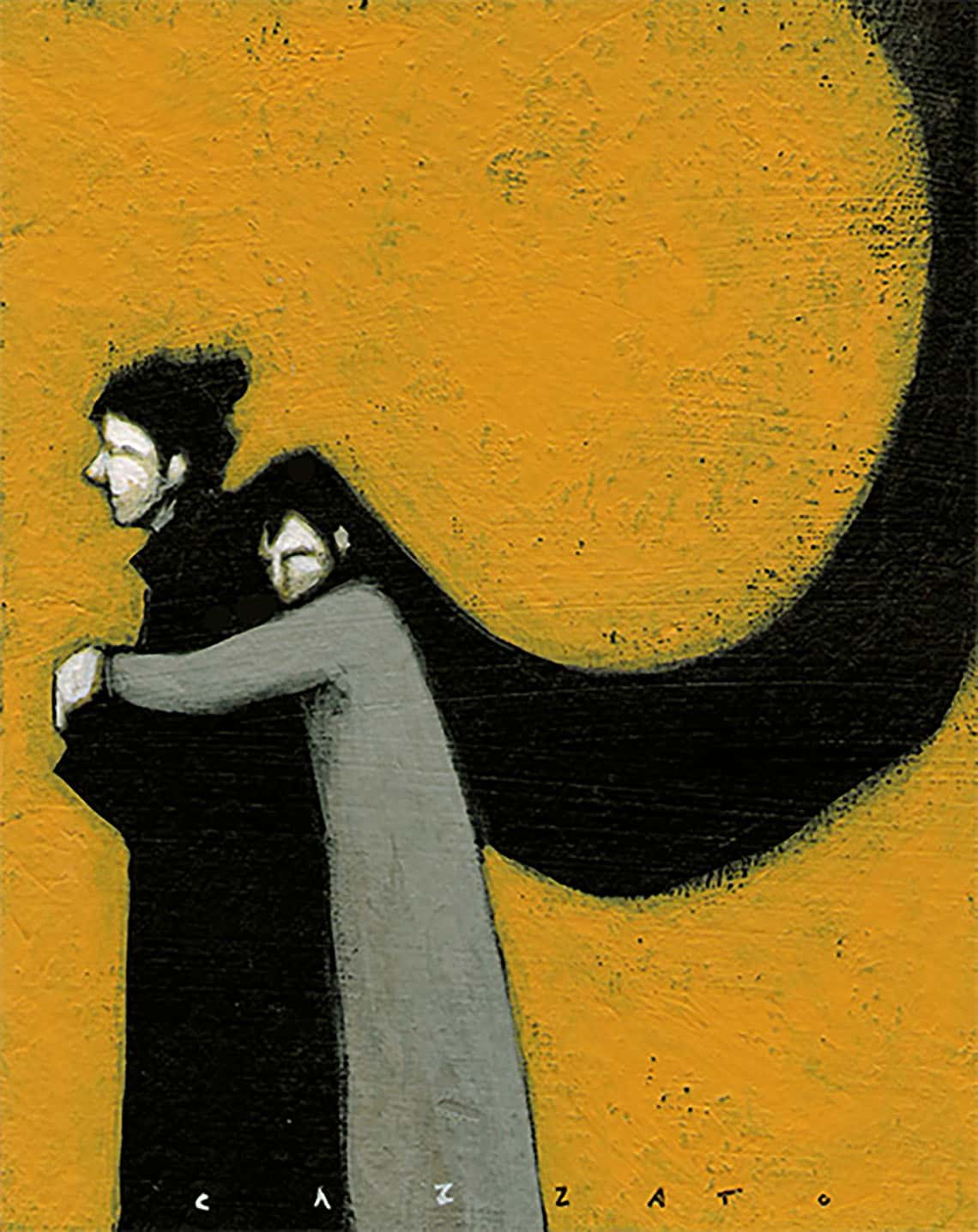 Marco Cazzato illustration hug love