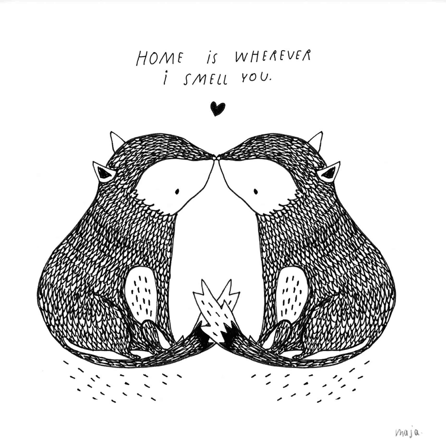 illustration love animals northern home