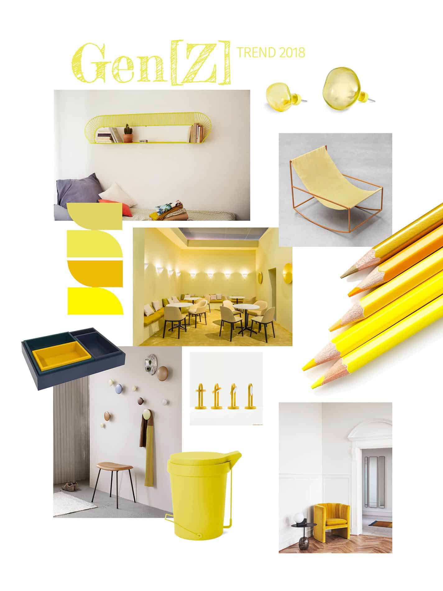 giallo gen z yellow colore dell'anno arredamento d'interni