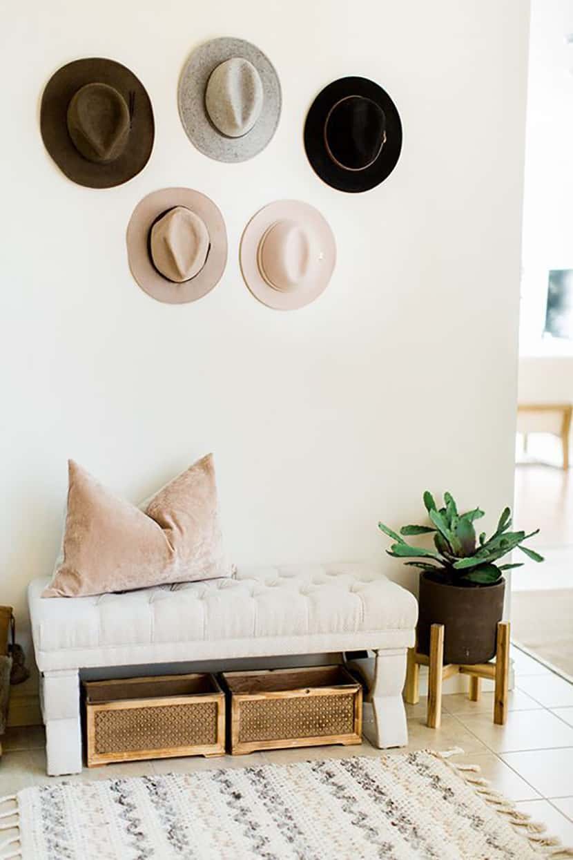 decorating with straw hats interior design