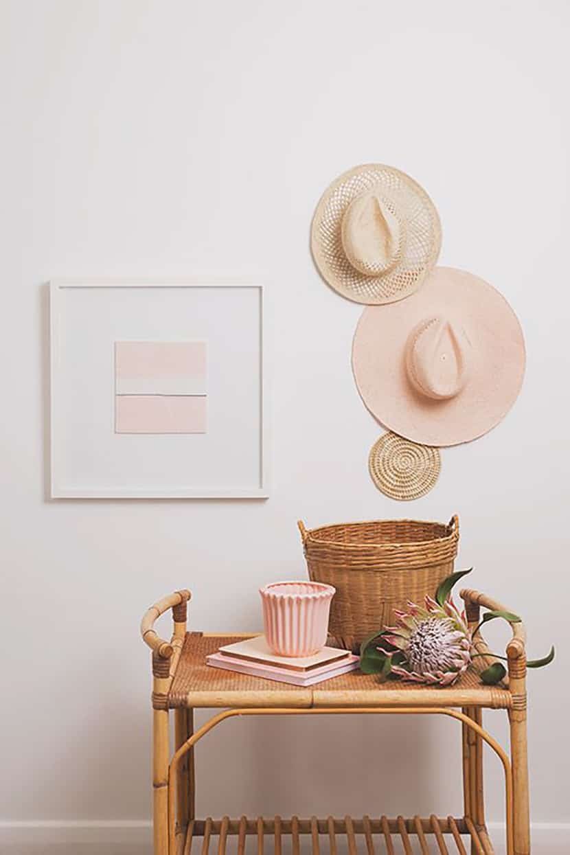 decorating with straw hats interior design