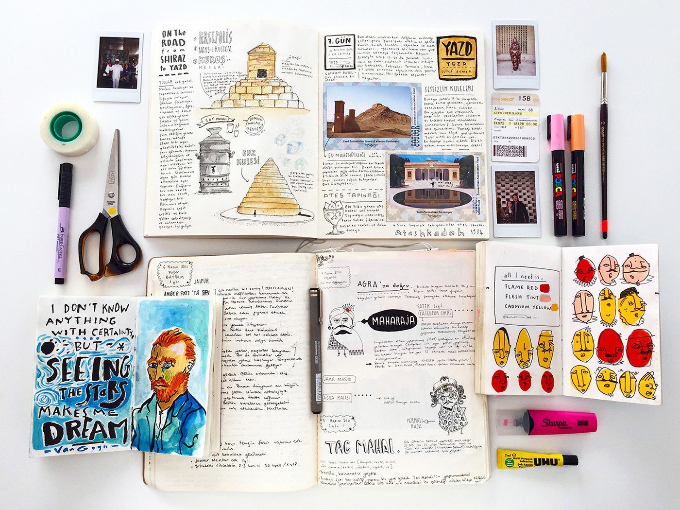 sketchbook Carnet de Voyage Beril Ates illustration