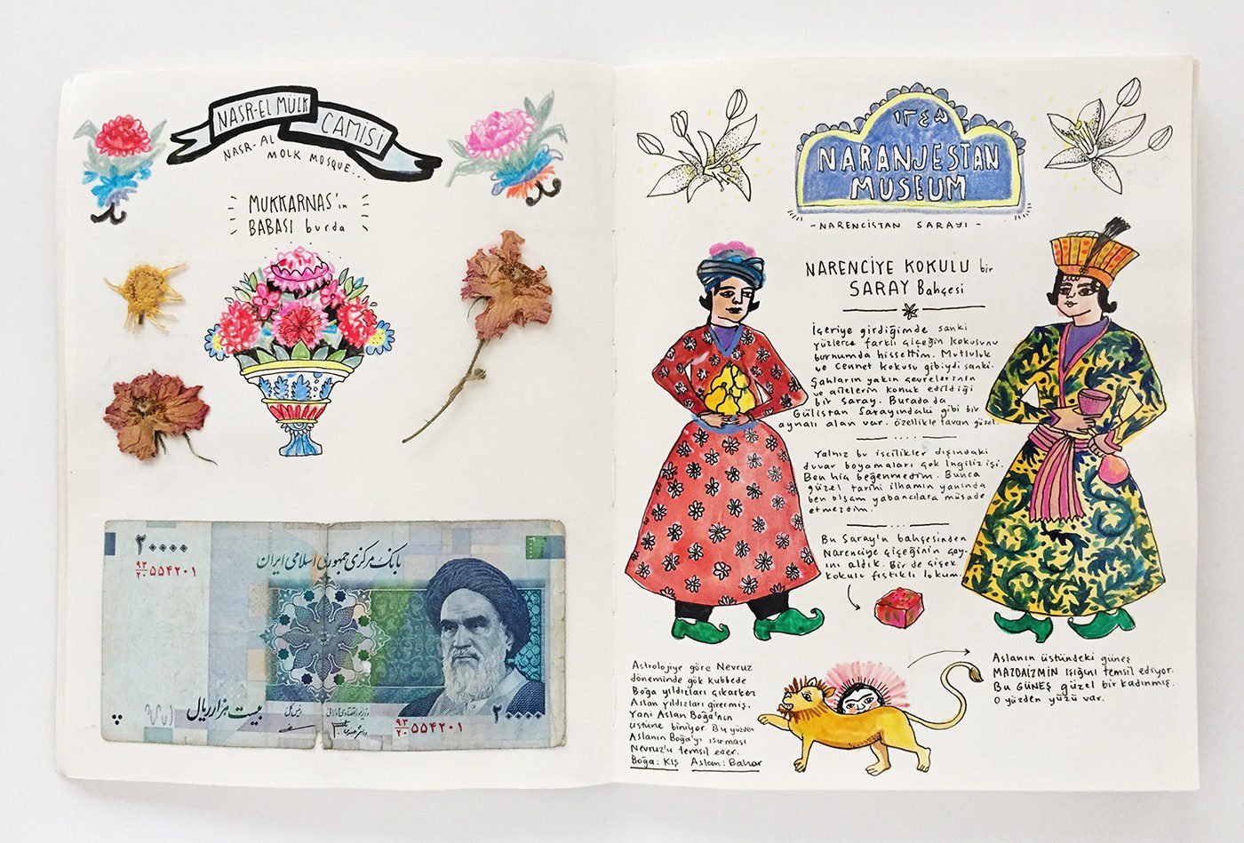 sketchbook Carnet de Voyage Beril Ates illustration