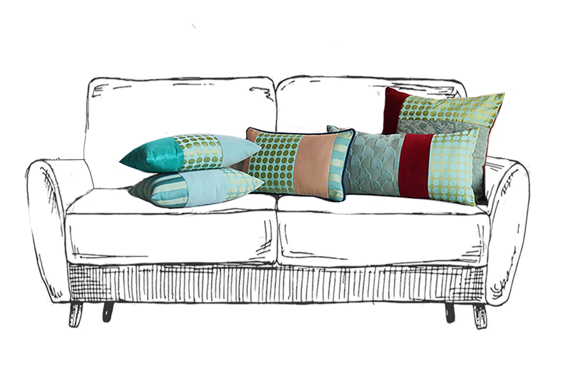 cuscini come disporre i cuscini sul divano