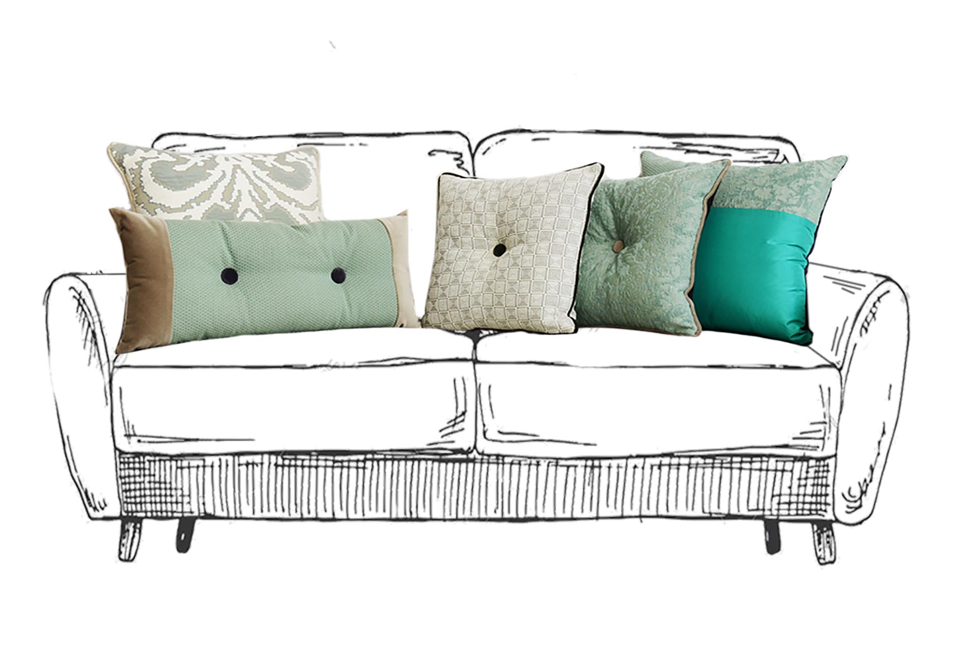 cuscini come disporre i cuscini sul divano