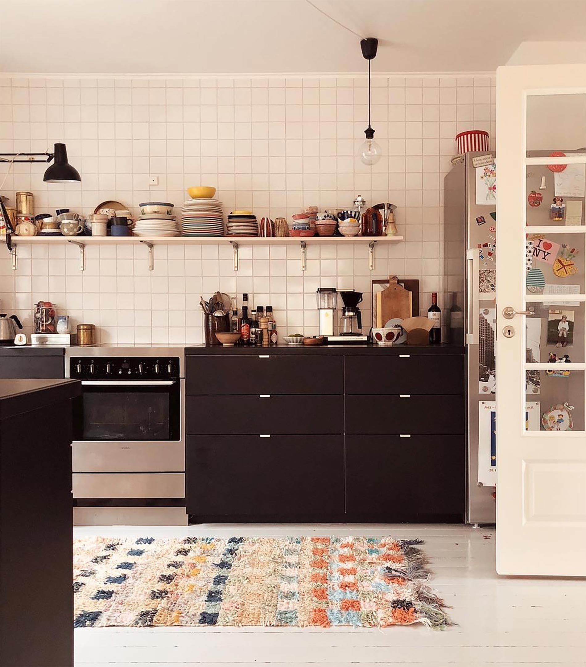 home tour cucina nera