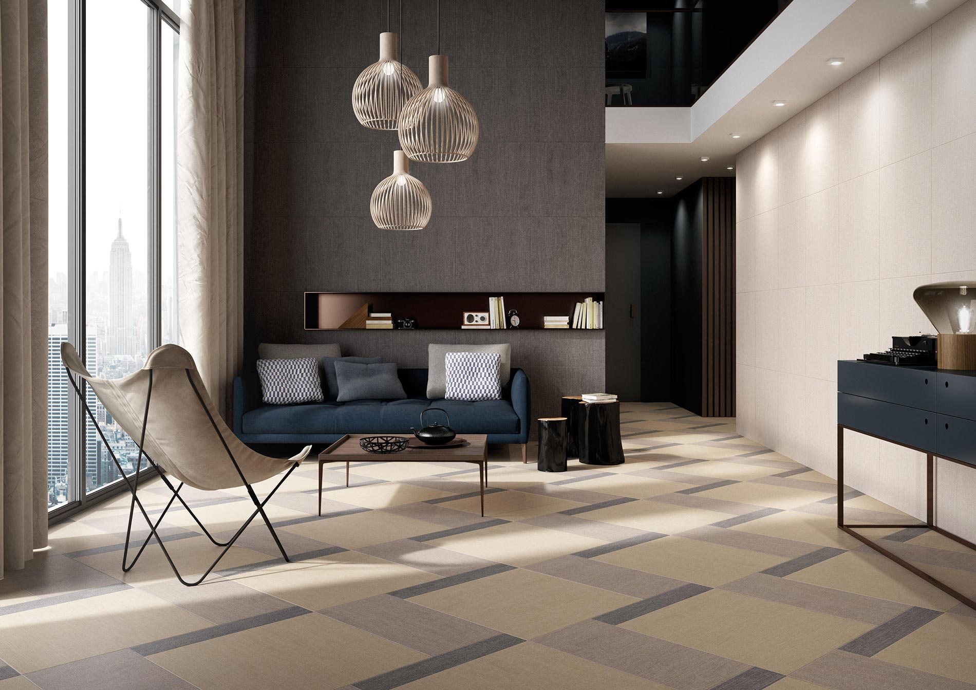 ceramica effetto tessuto