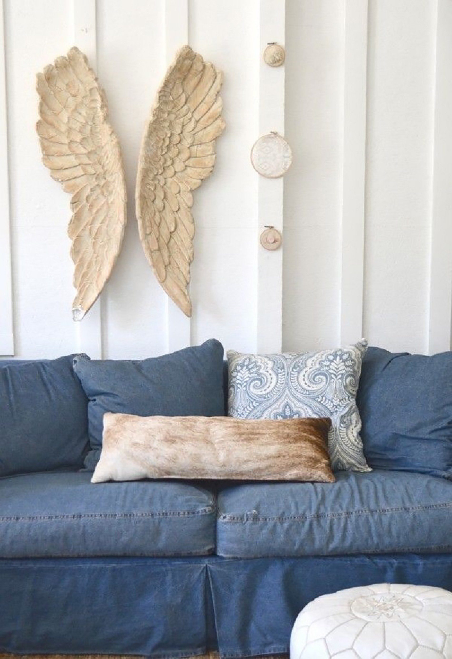 salotto denim nell'arredamento