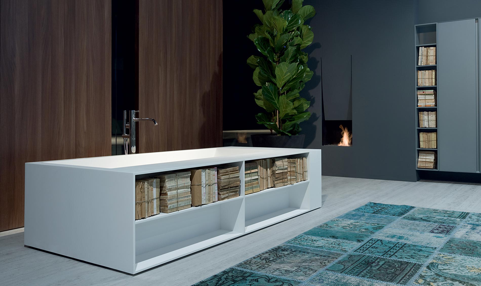 interpretazioni di una vasca freestanding, antoniolupi
