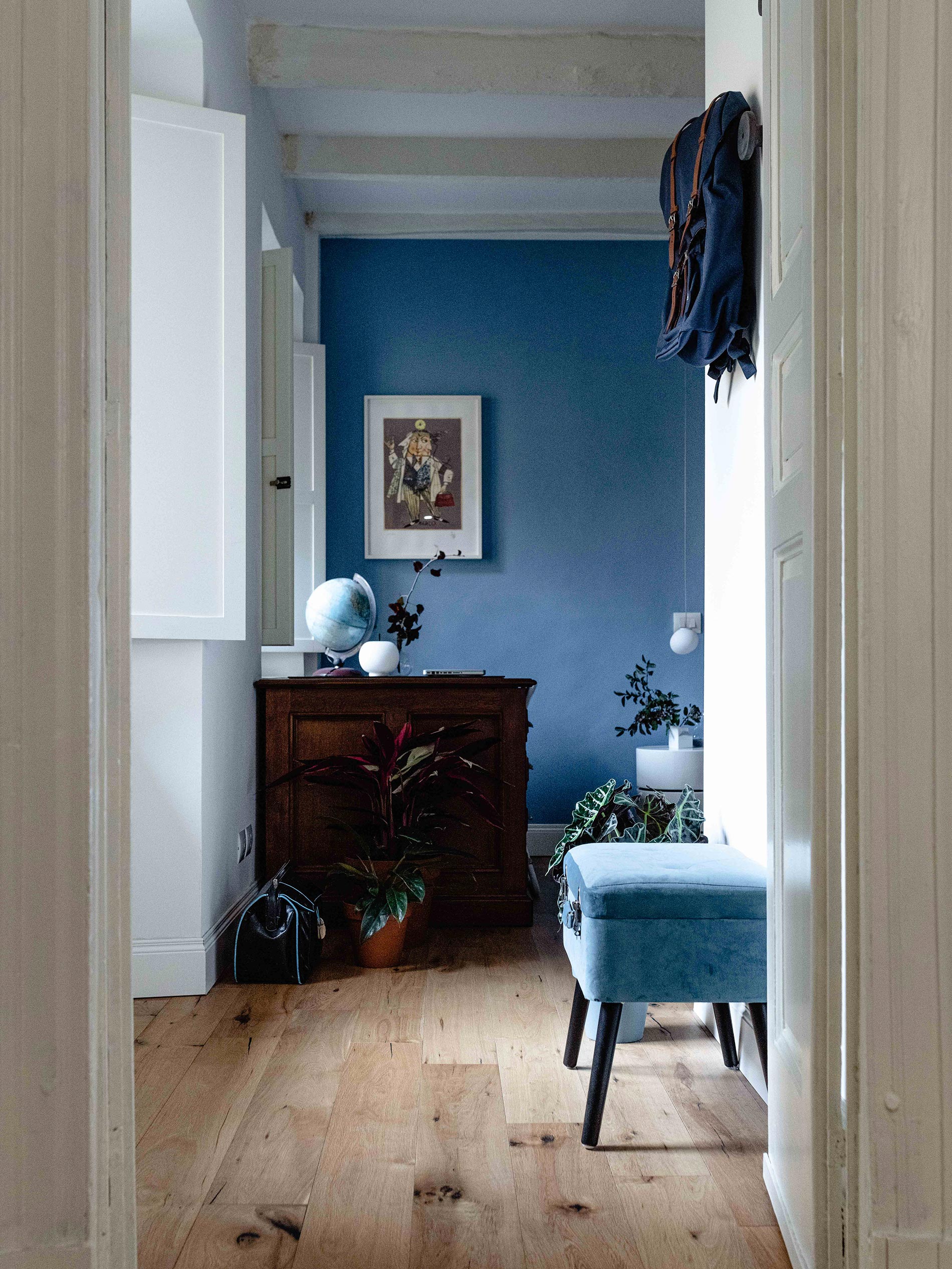 camera da letto progettazione d'interni casa blue jeans
