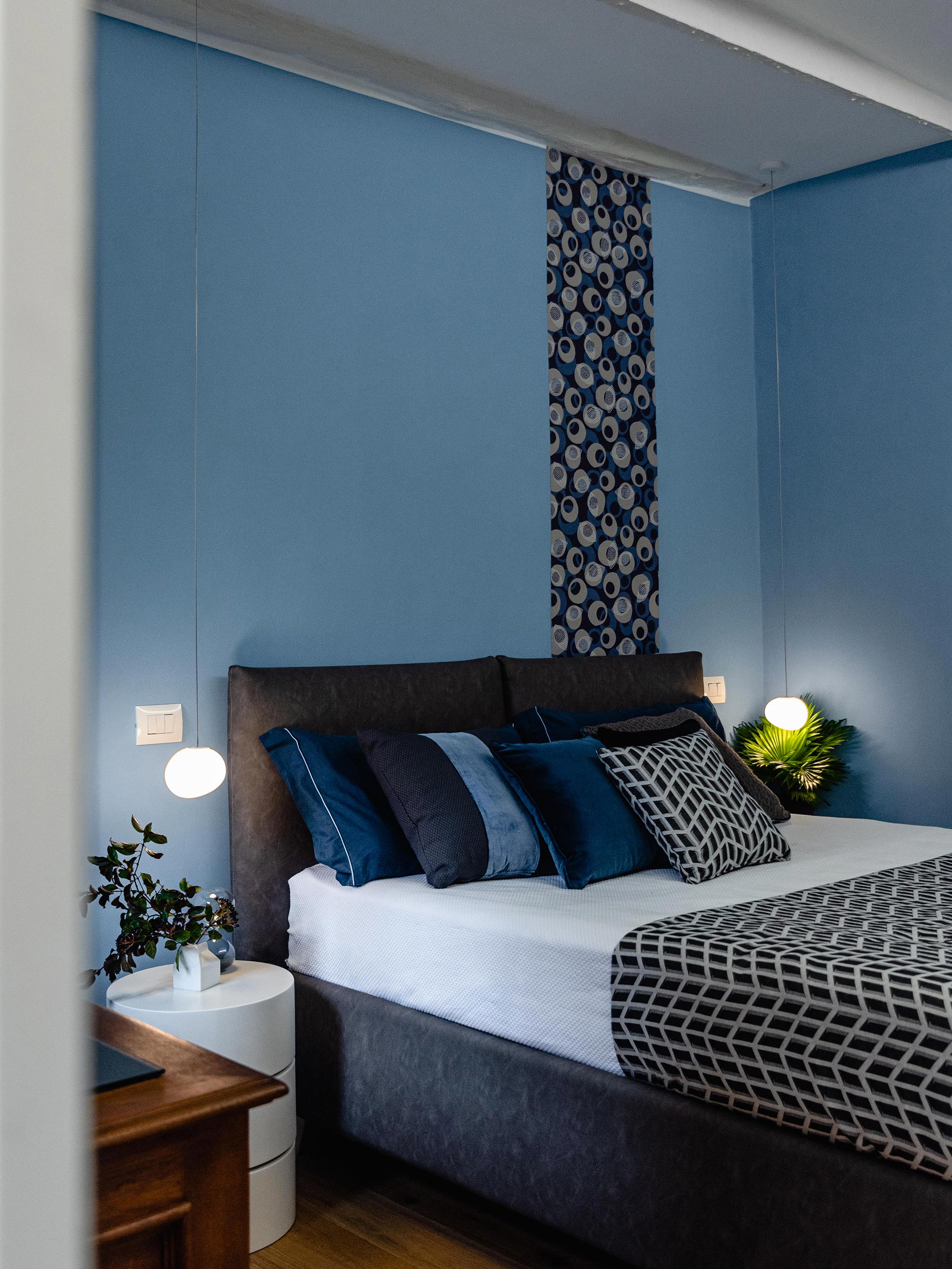 camera da letto progettazione d'interni casa blue jeans
