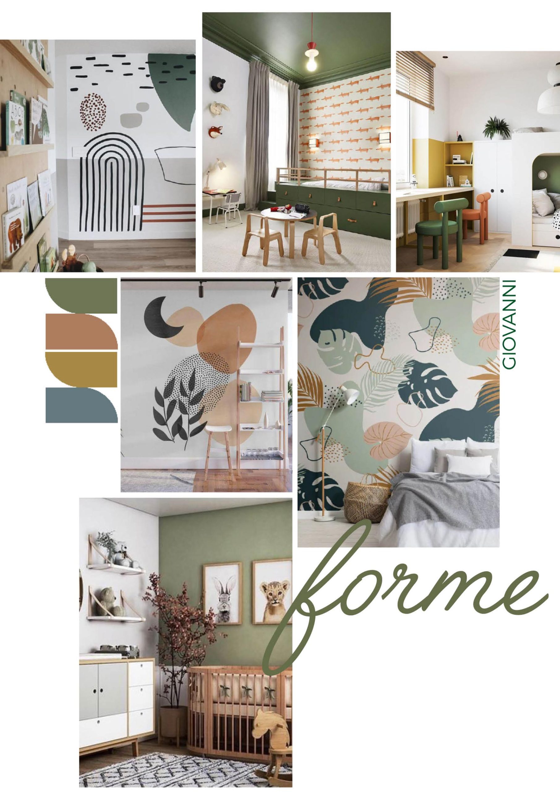 moodboard forme organiche kids design